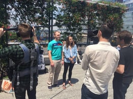 outdoor video interview