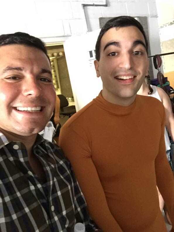 Adam Lebenstein and FC student Anthony Zaccardi on the set of a Tum’s commercial